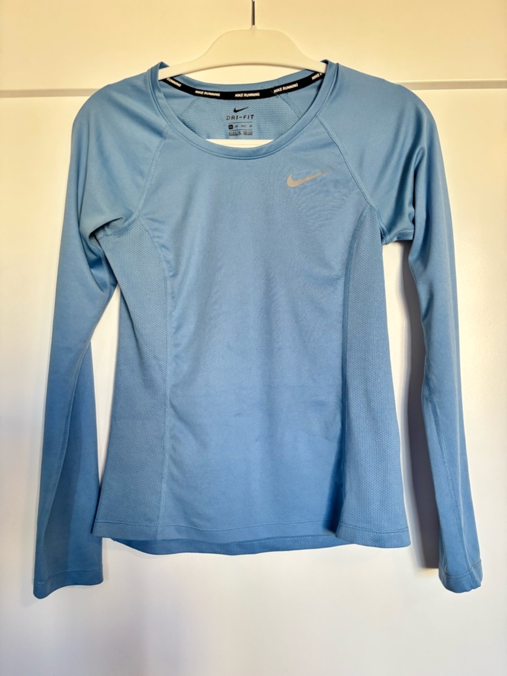 Nike Women's Sky Blue Long Sleeve Dri-FIT Top